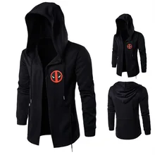 Мстители Дэдпул Мужское пальто осень и зима мужской красивый плащ пальто средней длины