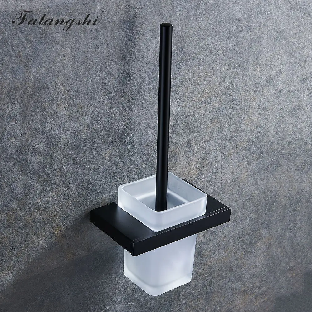 Toilet Brush Holder Falangshi высокое качество, квадратный набор аксессуаров для ванной комнаты, вешалка для полотенец, держатель для бумаги, держатель для туалетной щетки, настенный WB8837 - Цвет: Toilet Brush Holder