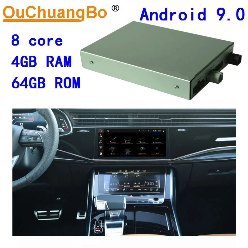 

Ouchuangbo android 9.0 Video Interface GPS Navi decoder box for Q7 Q8 2018 2019 2020 recorder OE intergrated smart host 64GB