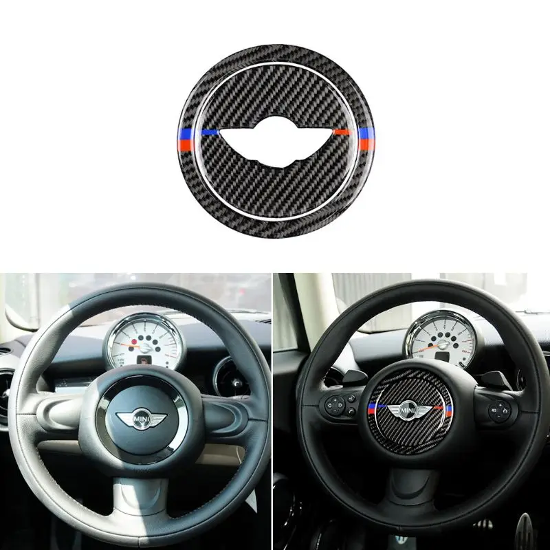 Наклейки на руль из углеродного волокна для Mini Cooper Clubman R55 R56 Countryman R60 Paceman R61 аксессуары