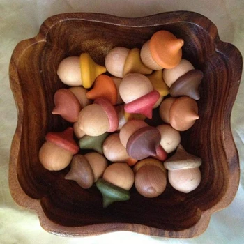 

2019 Hot Sale High Quality Wooden Acorns DIY Painted Arts Crafts DIY Toys Craft Toys Toddler Coloring Toy
