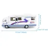 7.6 inch Cool Mini Motorhome Toy Die-cast Pullback Recreational Vehicle Pull Back RV with DIY Holiday Camper Van Model for Kids 5