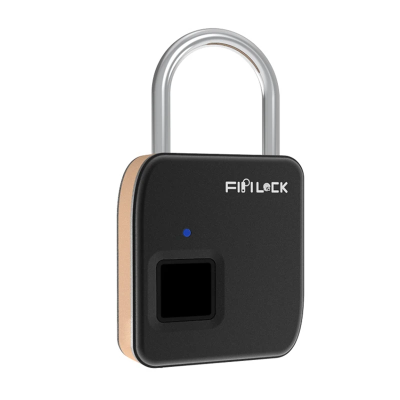 

Fipilock Security Keyless USB Rechargeable Door Lock Fingerprint Smart Padlock Quick Unlock Zinc Alloy Metal FL-S3