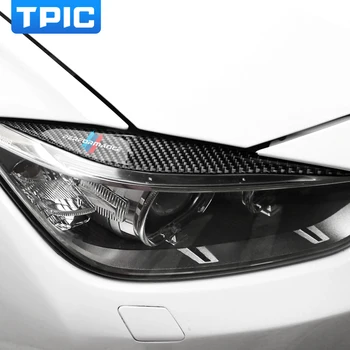 

For BMW F30 F35 2013-2019 3 Series TPIC 2 Pcs/lot Headlights Eyebrow Eyelids Carbon Fiber Trim Cover Sticker M Performance Decor
