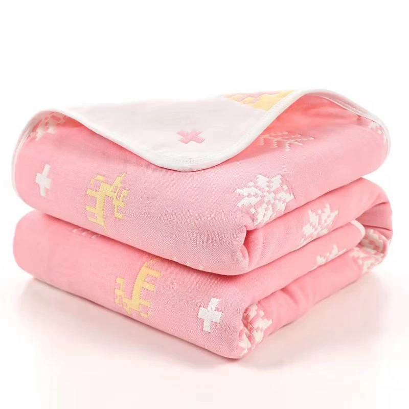 MOTOHOOD 6Layers Baby Blanket Newborn Blankets Super Soft Wrap Infant Swaddle Kids For Monthly Toddler Bedding Blanket 110110cm (7)