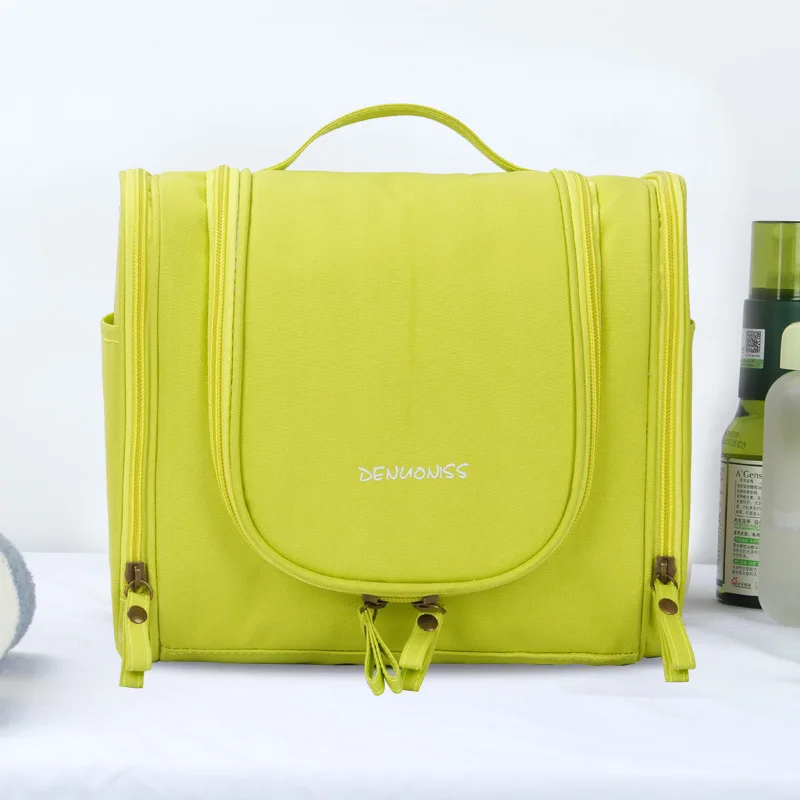 lemon yellow Многофункциональная оксфордская косметичка для путешествий, сумки для рук, для мужчин и женщин, для макияжа, портативный органайзер для туалетных принадлежностей, мешки, Женский чехол для хранения - Цвет: lemon yellow