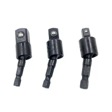 

3pcs Sleeve Electric Drill Socket Adapter For Impact Driver Rotatable Extension Tools Hexagonal Shank To Square Head Extension