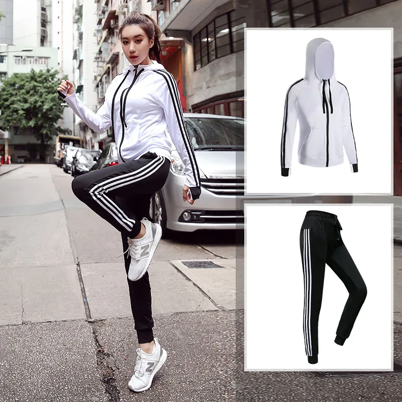 

Sportswear Women's Tracksuit Sets Hoodies Jacket Pants for Women Fitness Clothing Plus Size Sports Sweatshirt Suit Female