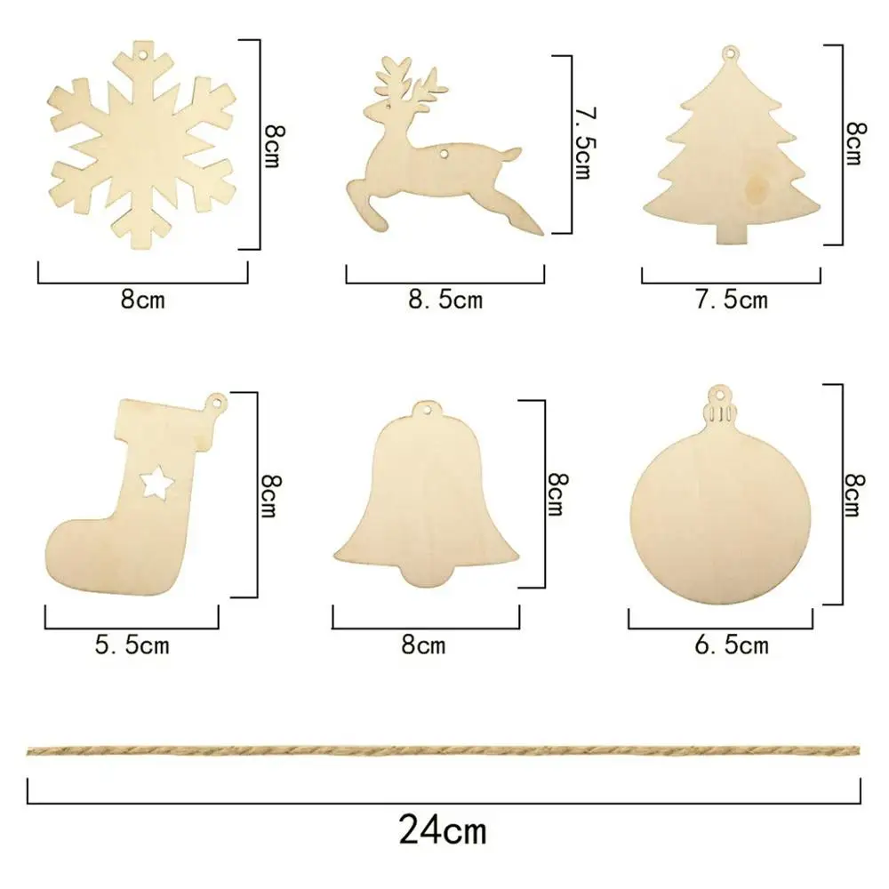 Christmas tree ornaments DIY wood slice ornaments holiday decoration