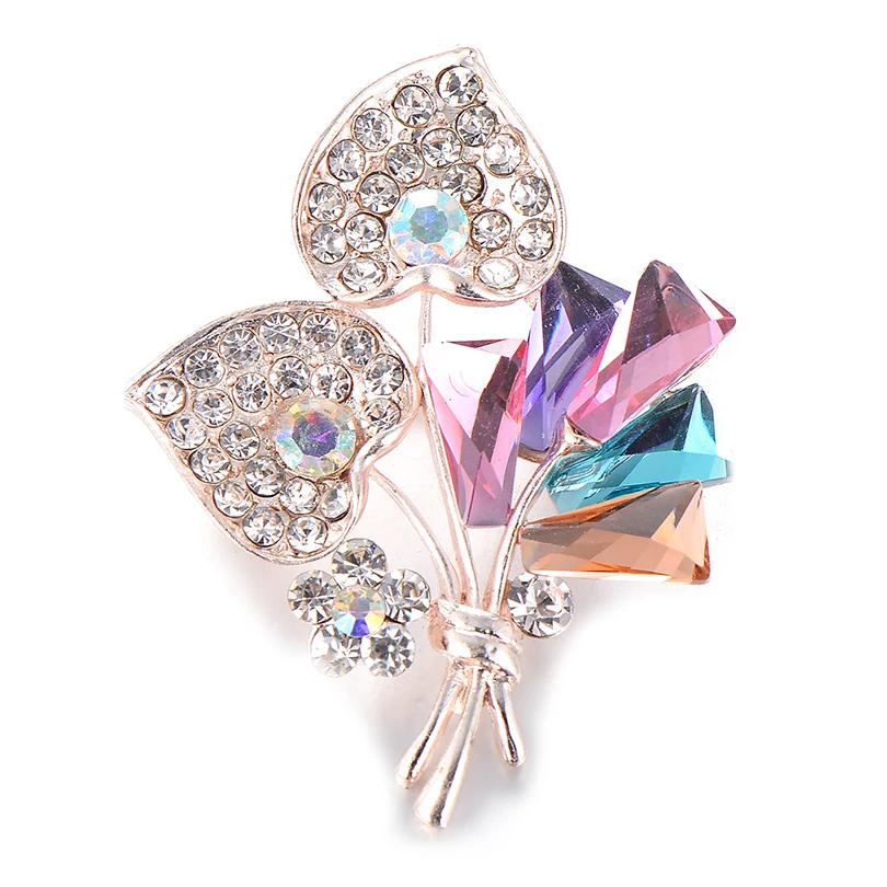 Винтажные разноцветные стразы, броши в виде цветка для женщин, шарф ...