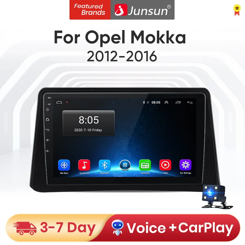 Junsun V14+64G carplay android auto магнитола 2дин андройд For Opel Mokka 2012-2016 автомагнитола навигатор