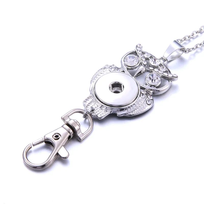 N1604-WHITE Пояс жизни оснастки ювелирные изделия рабочий ID держатель шнур карабин кулон ожерелье Подходит 18 мм украшение с защелкой кнопки Сделай Сам ожерелье - Окраска металла: N1604-WHITE