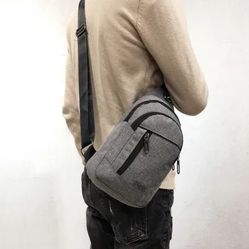 

Male Chest Bag Leisure Waterproof Man Oxford Cloth Korea Style Messenger Shoulder Bag For Teenager Bag Bolsa De Cintura #T2G
