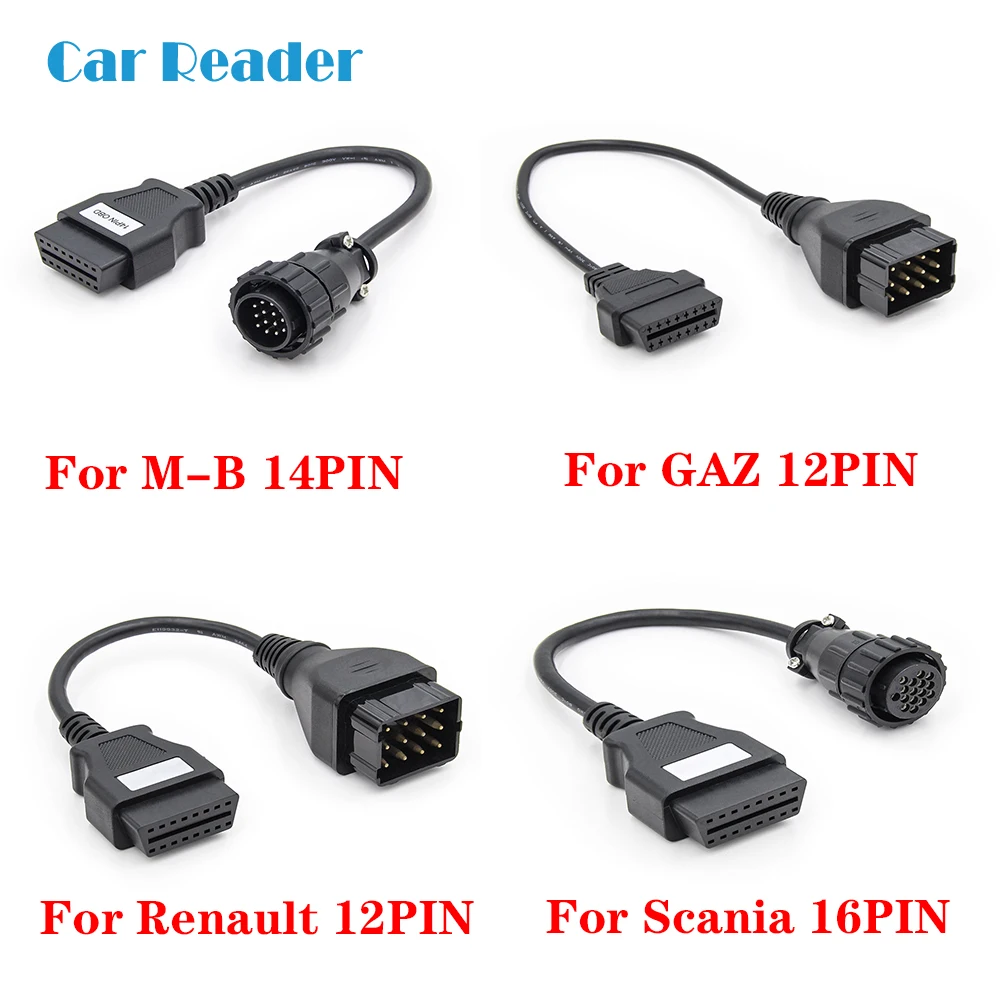 Для серии тележки конкретного смесителя кабель для Benz 14PIN для GAZ 12PIN для Renault 12PIN для IVECO 30/38PIN для грузовика Scania 16PIN для VOLVO 8PIN кабель