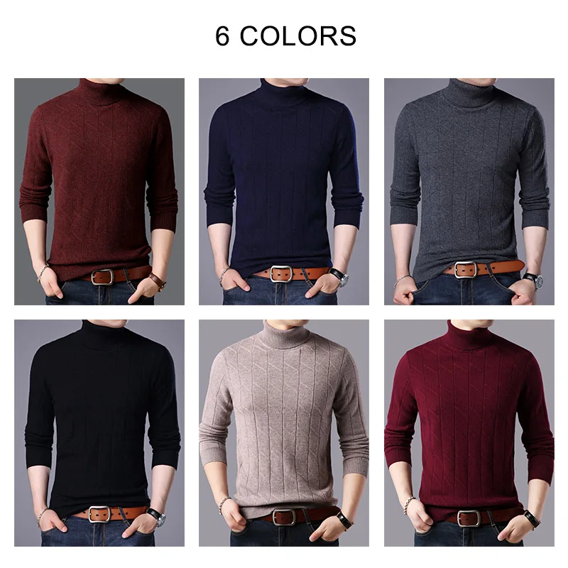 COODRONY Brand Sweater Men Thick Warm Winter Turtleneck Sweaters 100% Merino Wool Pullover Men Knitted Cashmere Pull Homme 93031 COODRONY Brand Sweater Men Thick Warm Winter Turtleneck Sweaters 100% Merino Wool Pullover Men Knitted Cashmere Pull Homme 93031