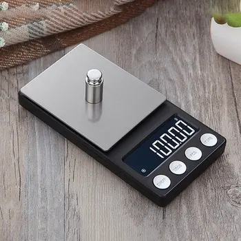 

Pocket Jewelry Digital Scale Batteries Supply Portable Flat LED Electronic Scales With Tray 300/500 0.01/0.1g