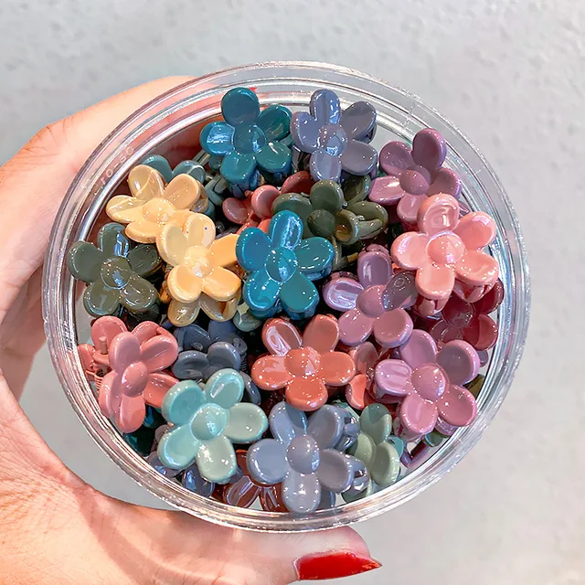 Ruoshui 50pcs Children Cartoon Hair Claws Girls Lovely Hairpins Hair Crab Baby Hair Accessories Hair Clips Headwear Barrettes style 33