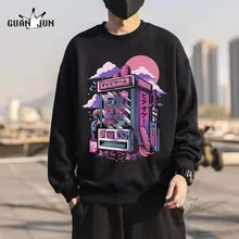 

Hoodies Men Fashion Winter Tops Retro Gaming Machine Cartoon Graphic Oversized Hooded Sweatshirt Pullover Boys Sweatshirts 2021