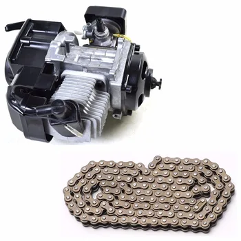 

TDPRO 2 Stroke Pull Start Engine Motor + 25H 136L Chain for 49cc 50cc Motorized Bicycle Scooter Blk Quad Dirt Bike ATV Buggy