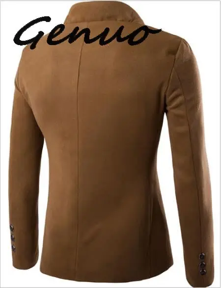 Genuo New Fall Men Chinese Suits Jackets Blazer For Quality Blazers Slim Fit Cotton Top Coat Costume Homme Clothing