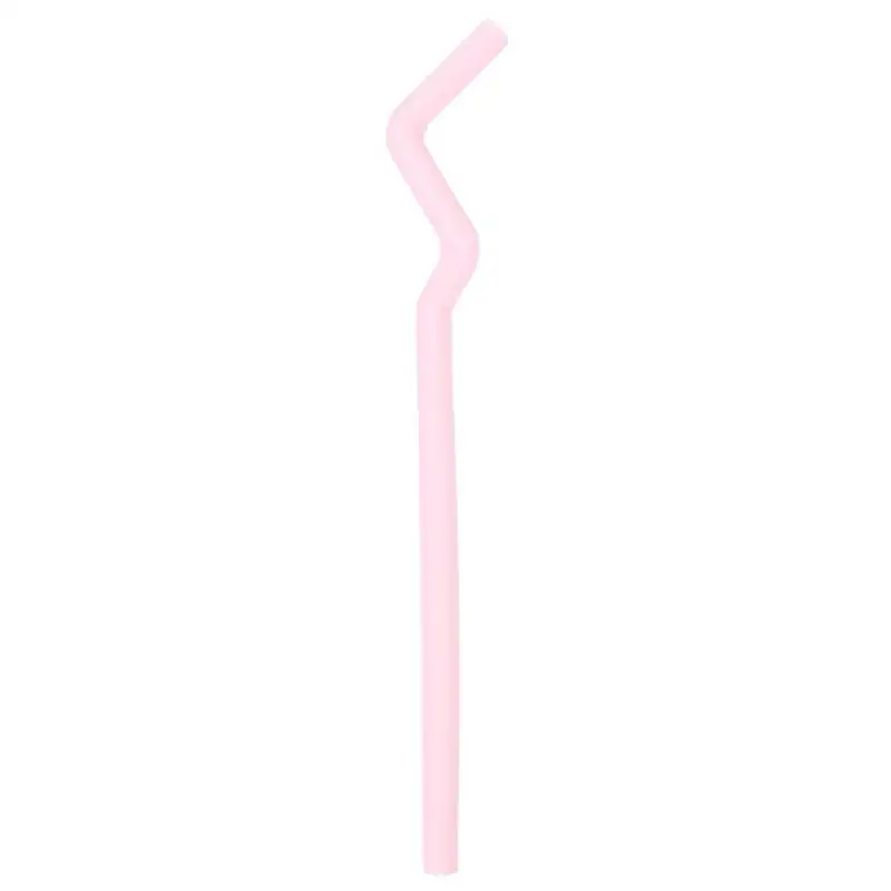 Pink Многоразовые силиконовые соломинки для еды, кухонные вечерние соломинки - Цвет: Pink