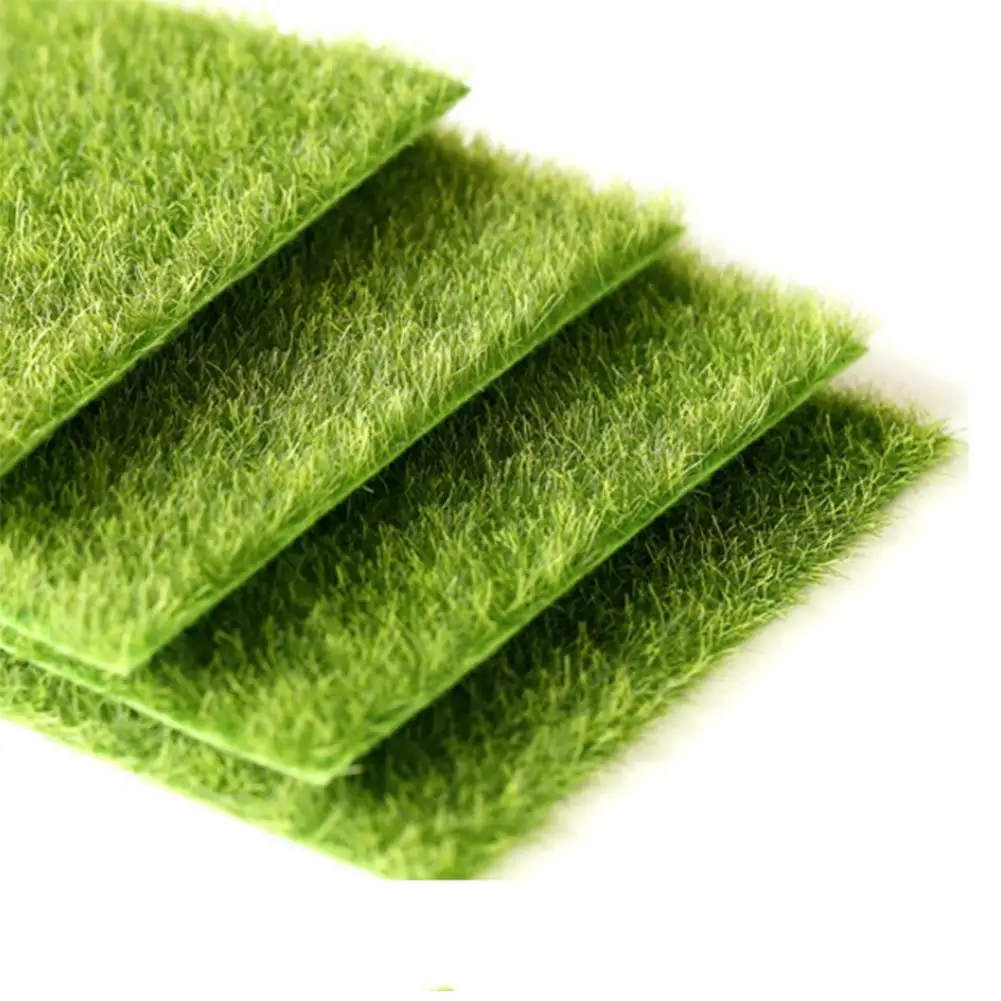 

Simulation Turf Lawn Wall Green Plant DIY Micro Landscape Artificial Grass Wedding Mini Garden Real Touch Moss Home Decoration