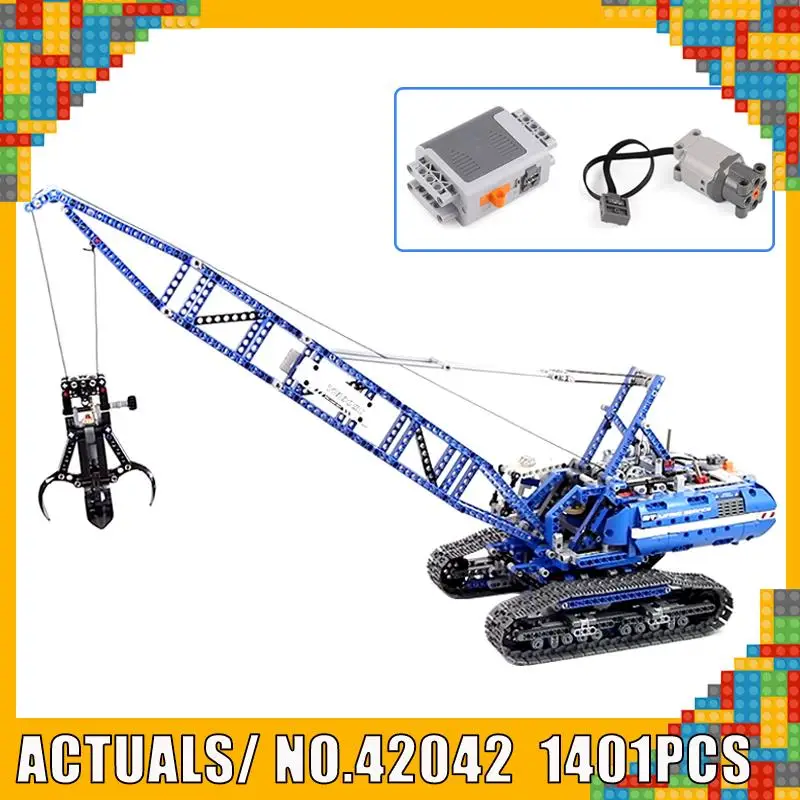 

New Style Blocks 20010 Crawler Crane 1401pcs Compatible Technic 42042 Building Bricks Educational Toys Christmas Gifts