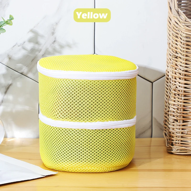 Double Layer Laundry Bag Special Filter Net Bag For Washing Machine Three-layer Thickened Net Cloth Bra Underwear Storage Bag 