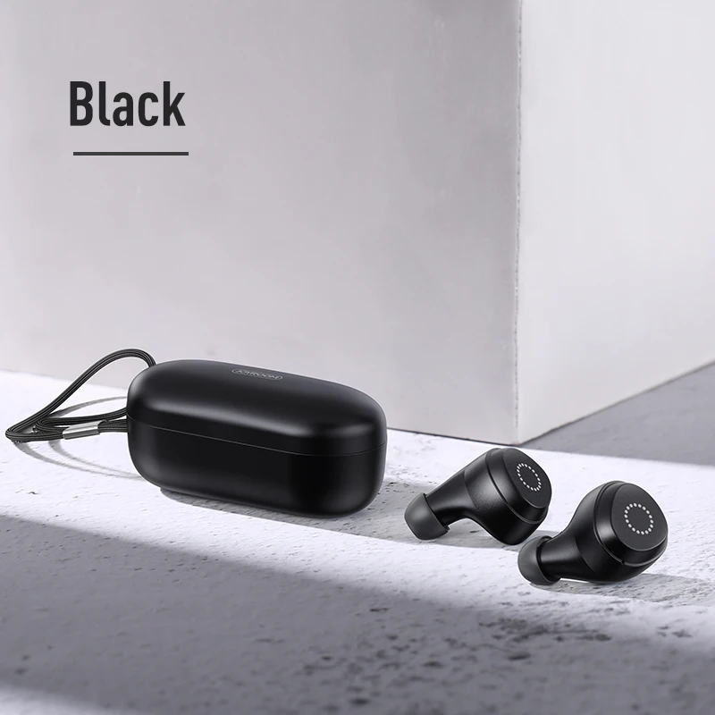 Joyroom TWS 5,0 Bluetooth наушники IPX7 водонепроницаемые 3D стерео Спортивные Беспроводные наушники с двойным микрофоном свободные наушники - Цвет: Black