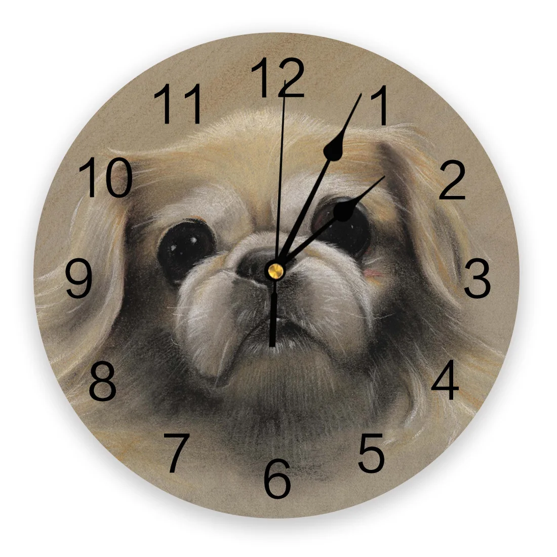 Hand Drawn Puppy Head PVC Wall Clock Living Room Bedroom Digital Home Decore Modern Design | Дом и сад
