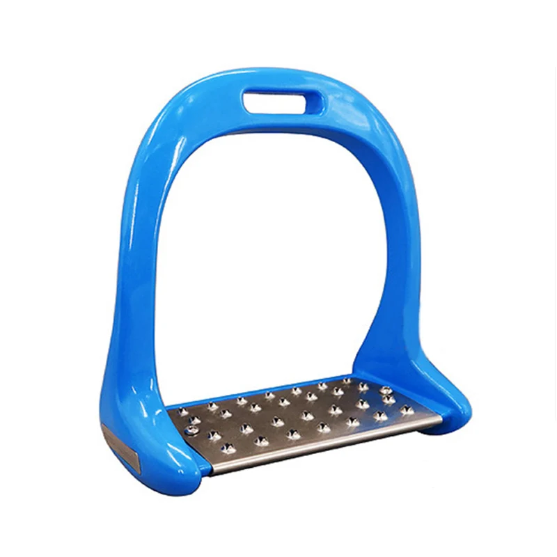 Blue 2pcs 2 шт. алюминиевая стремя для верховой езды из нержавеющей стали, противоскользящая Накладка для верховой езды, конные хомуты, велосипедная педаль - Цвет: Blue 2pcs