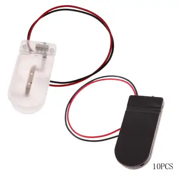 

10Pcs DIY CR2032 3V Button Coin Cell Battery Holder Case Box With On-Off for Robotic Electronic and Restoration Projects