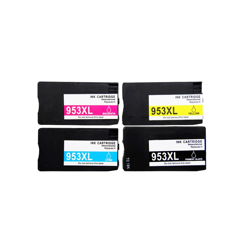 4PK совместимый чернильный картридж 953 953XL для hp pro 7740 8210 8218 8710 8715 8718 8719 8720 8725 8728 8730 8740 принтер для hp 953 - Color: 1 set