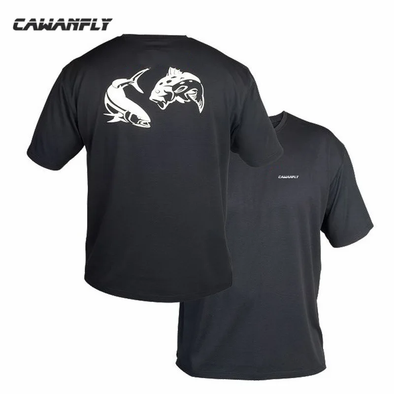 cawanfly короткий рукав Рыболовные костюмы Пальто футболка быстросохнущая ткань дышащая УФ-Защита от солнца одежда