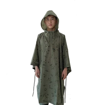 

High-Jump Multi Function Nylon Raincoat Outdoor Tools PU Waterproof Poncho Hiking Cycling Rain Jackets Camping Tent Mat