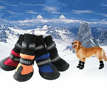 

Pet Dog Shoes Waterproof Pet Shoes Anti Skid Dog Boots For Medium/Large Labrador Husky Shoes Rainproof Winter Warm Boots