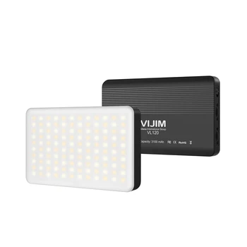 

VIJIM VL120 Portable LED Video Light 3200K-6500K Ultra Thin LED Video Light Adjustable Fill Light Vlog Light for DSLR Camera