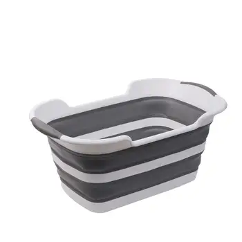 

DishyKooker Multifuntional Children Wash Tub Foldable Clothes Basket Sundries Container Pet Bathtub