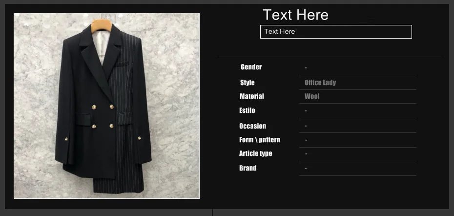 Трендовое осеннее длинное Свободное пальто в полоску с разрезом, Женский блейзер с нестандартной пряжкой