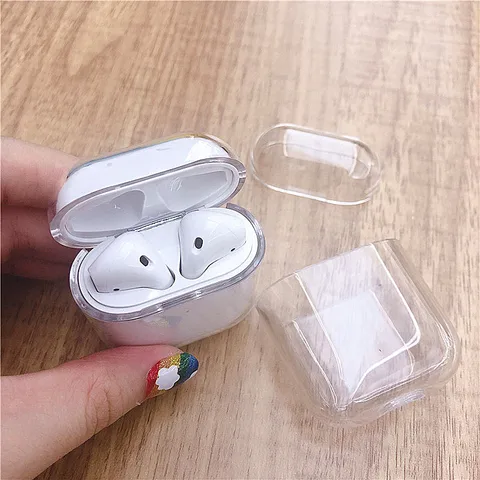 PC Crystal Clear Cases For AirPods 1/2 Transparent Earphone Case For AirPods Pro Charging Box Protective Hard Cover