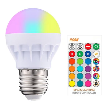 

Lamp Changeable Colorful RGBW LED Lamp With IR Remote Control+Memory Mode