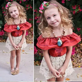 

Pudcoco 2020 Toddler Baby Girls Moana Costume Polynesian Princess Fancy Dress Sundress Top