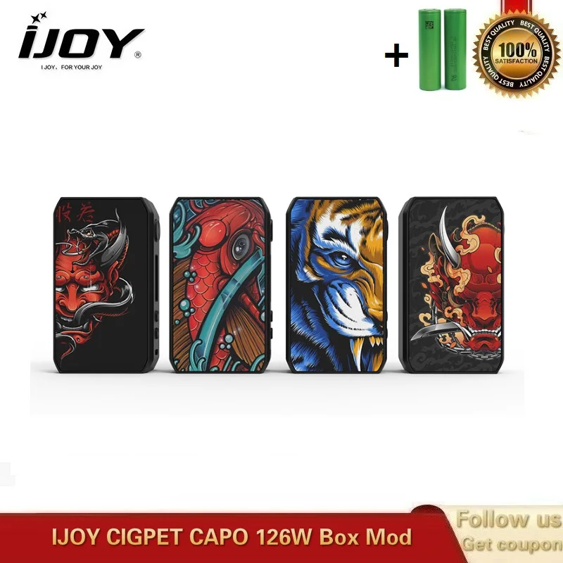 

Electronic Cigarette Original IJOY Cigpet Capo 126W Box Mod Powered By Dual 18650 Batteries VS Drag 2 Dovpo M VV Vape Mods