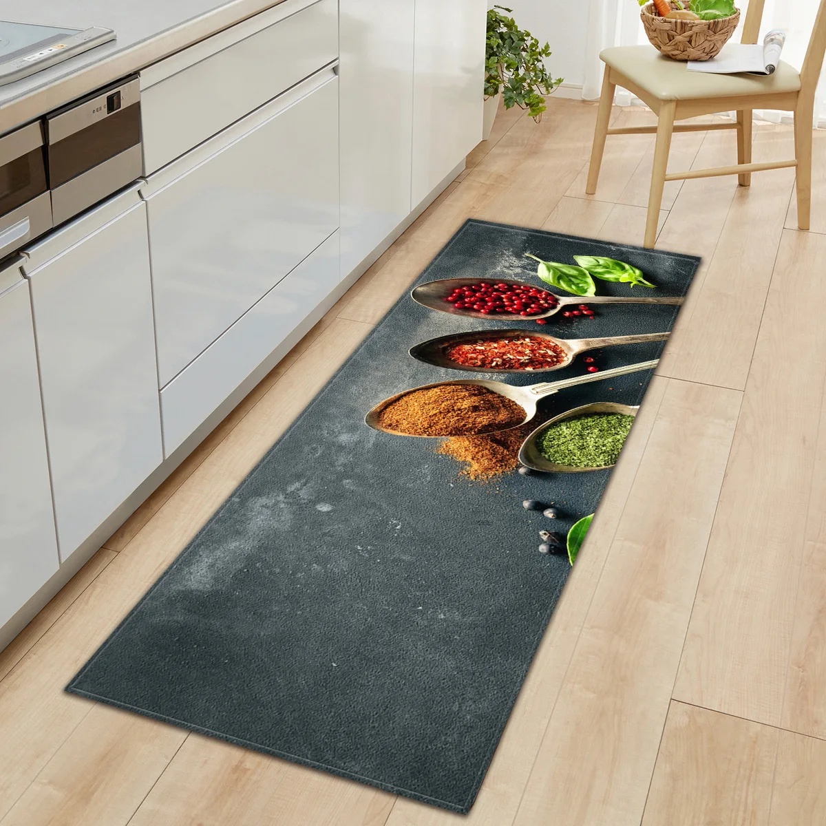 Rectangular Kitchen Anti-Slip Door Mat, Unique Home Decor