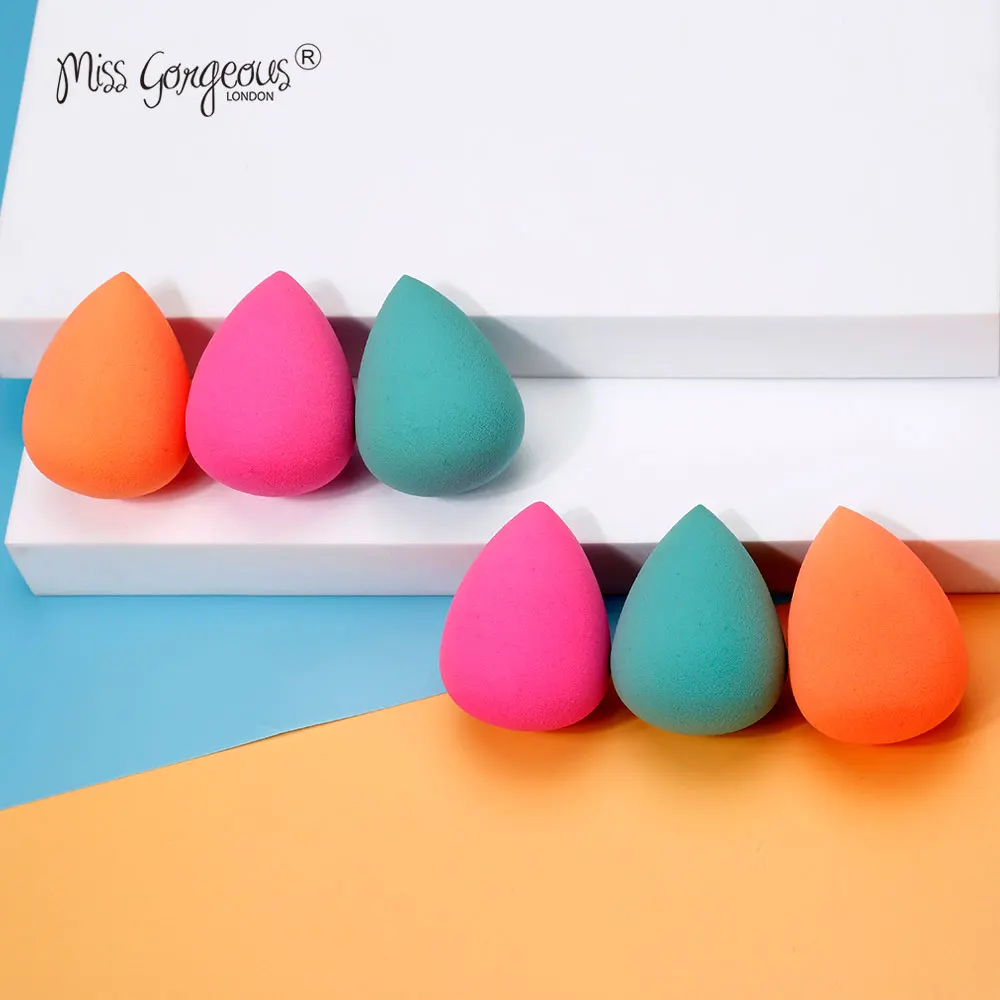 Бренд Miss Gorgeous 6 шт./компл. Pro мягкая губка для макияжа Губка косметическая пудра