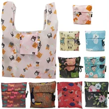 1 лист хозяйственная сумка многоразовая сумка для покупок с короткими ручками Сумка мультяшная Цветочная Наплечная складная сумка сумки Цветочные овощные продуктовые сумки