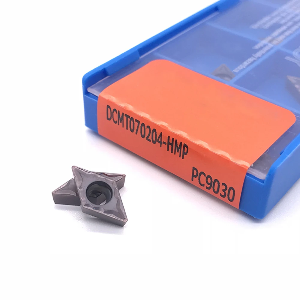 10 шт. DCMT070204 PC9030 внешний токарный инструмент HMP твердосплавный резак токарный инструмент инструменты с ЧПУ dcmt070204 для нержавеющей стали