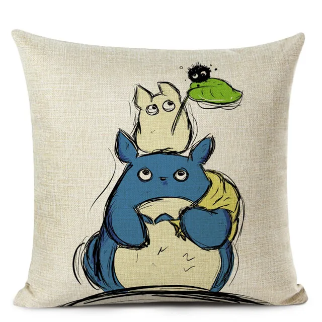 Мультяшный модный декоративный чехол для подушки, МИЛЫЙ Тоторо, наволочка для подушки, автомобильный диван, домашний декоративный чехол для подушки, Рождественский чехол - Цвет: 12