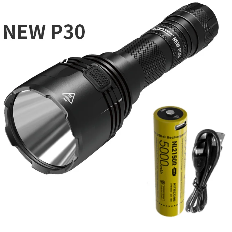 NITECORE Новый P30 охотничий фонарь XP L HI V3 max 1000 люмен длинный бросок 618 м 21700 USB C
