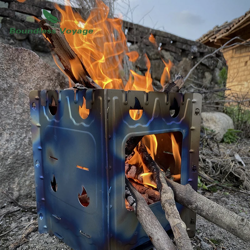 Camping Wood Stove Titanium | Portable Camping Stove | Hiking Accessories -  Camping - Aliexpress